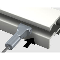 Скрытый рельс «Клик Мии» Artiteq Contour Rail + установочный комплект 2 м, 200 см, Серый