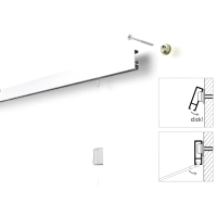 Скрытый рельс «Клик» Art-G (нагрузка до 20 кг/м), 300 см, Ванильный